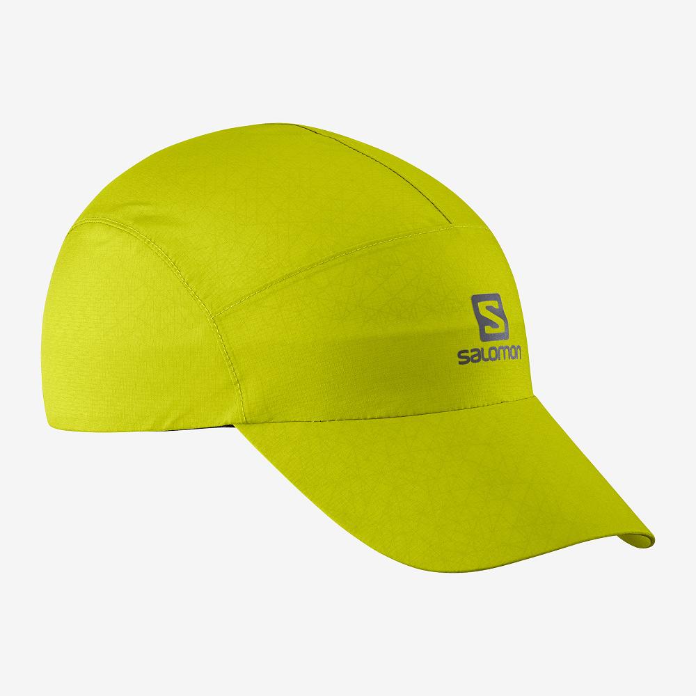 SALOMON WATERPROOF Philippines - Men's Caps - Yellow | 146052-AVJ